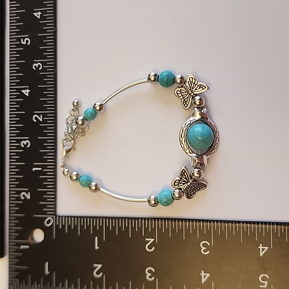 BestSeller Bohemian beaded Turquoise Butterfly Bracelet BR - Picture 3 of 3
